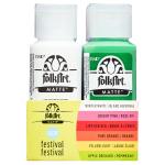 FolkArt 5070E Acrylic Craft Paint Set, Matte Finish, Festival, Set of 12, 24 fl oz