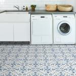 FloorPops! Virgin Vinyl Blue FP3299 Tuscan Peel & Stick Floor Tiles Flooring Materials