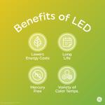 GE LED Light Bulbs, 60 Watt, Soft White, A19 Bulbs, Medium Base, Frosted Finish, 9yr, 4pk