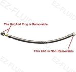 EZ-Fluid Plumbing 12" Faucet Extension Line 3/8" Male Compression x 3/8" Female Comp. Stainless Steel Braided Faucet Connector , Faucet Extension Supply Hose Connector Lines, Fits Most Faucet