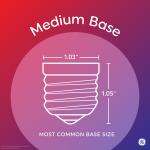 GE LED Light Bulbs, 60 Watt, Soft White, A19 Bulbs, Medium Base, Frosted Finish, 9yr, 4pk