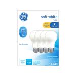 GE LED Light Bulbs, 60 Watt, Soft White, A19 Bulbs, Medium Base, Frosted Finish, 9yr, 4pk