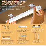 12'' LED Under Cabinet Lights, 2 Pack Rechargeable Motion Sensor Closet Lights with 3 Color, Wireless Closet Lighting with 3 Color for Wardrobe Kitchen Pantry Stairs