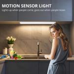 12'' LED Under Cabinet Lights, 2 Pack Rechargeable Motion Sensor Closet Lights with 3 Color, Wireless Closet Lighting with 3 Color for Wardrobe Kitchen Pantry Stairs