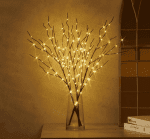 32-inch LED Fairy Light Branch with Timer Function - 50 Warm White LEDs, Battery-Operated Brown Branch, Suitable for Indoor/Outdoor Decorations, Perfect for Vases, Christmas, Parties, and Home Decor.
