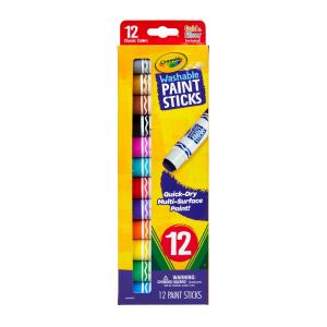 Crayola Quick Dry Paint Sticks, 12 Ct, Washable Paint Set for Kids, Easter Basket Stuffers, School Supplies, Classroom Must Haves, Easter Crafts, Gift, Ages 3+