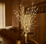 32-inch LED Fairy Light Branch with Timer Function - 50 Warm White LEDs, Battery-Operated Brown Branch, Suitable for Indoor/Outdoor Decorations, Perfect for Vases, Christmas, Parties, and Home Decor.