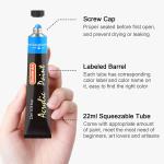 82 Pack Acrylic Paint Set, Shuttle Art 66 Colors Acrylic Paint with 10 Brushes, 22ml/0.74oz Tubes, Vibrant Colors,Painting Supplies for Kids, Adults Painting & Crafting on Canvas, Wood Ceramic