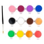 (2 pack) Hello Hobby Primary Colors Acrylic Paints & Paintbrush