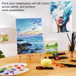 82 Pack Acrylic Paint Set, Shuttle Art 66 Colors Acrylic Paint with 10 Brushes, 22ml/0.74oz Tubes, Vibrant Colors,Painting Supplies for Kids, Adults Painting & Crafting on Canvas, Wood Ceramic
