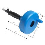 Plumb Craft 1/4 in. x 15 ft. Handheld Drain Snake Auger with Plastic Drum and Cable, Manual Crank