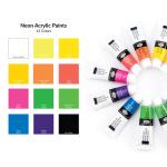 Royal & Langnickel Essentials Neon Acrylic Paint Set, 12-Piece Artist Pack