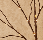 32-inch LED Fairy Light Branch with Timer Function - 50 Warm White LEDs, Battery-Operated Brown Branch, Suitable for Indoor/Outdoor Decorations, Perfect for Vases, Christmas, Parties, and Home Decor.