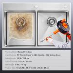 KFFKFF Drain Cleaner Machine, 25ft 1/4in Drain Cleaning Machine, Manualfeed Drain Auger Drum Plumbing Drain Snake Clog Remover