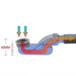 Dleadar Low Profile Flat P Trap Flexible Drain Pipe Bathtub Shower Water Hose Plumbing Home Decor