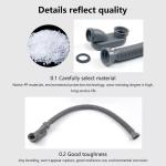 Dleadar Low Profile Flat P Trap Flexible Drain Pipe Bathtub Shower Water Hose Plumbing Home Decor