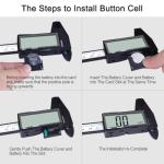 Kynup Large LCD Screen Digital Caliper, 150mm Caliper Measuring Tool, Inch/Millimeter Conversion, Lightweight Digital Vernier Caliper, Measuring Tools Calipers Gauge, Carbon Fiber, 150mm/6''