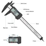 Digital Vernier Caliper,150mm 6 Inch Electronic Micrometer Caliper With Large Lcd Screen,Inch/Metric Conversion,24cm Ruler,Precision Depth Gauge Measuring Tool for DIY,Household,Jewelry,Woodworking