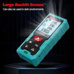 High Accuracy Laser Distance Meter 165ft/50m Kiprim LD50E Laser Measurement tool with Larger Backlit LCD,2 Bubble Levels,M/in/Ft Unit Switching and Pythagorean Mode for indoor or outdoor Use
