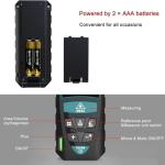 Laser Measure 50M/165ft,RockSeed Digital Laser Distance Meter with 2 Bubble Levels,Portable Laser Rangefinder M/in/Ft Unit Switching Backlit LCD and Measuring Distance/Area/Volume/Pythagorean