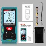 High Accuracy Laser Distance Meter 165ft/50m Kiprim LD50E Laser Measurement tool with Larger Backlit LCD,2 Bubble Levels,M/in/Ft Unit Switching and Pythagorean Mode for indoor or outdoor Use