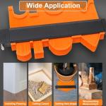 Contour Gauge Profile Tool with Lock, Profile Gauge Tool Contour Gauge Duplicator Marking Gauge Woodworking Tools Laminate Flooring Tools Thoughtful Gifts for Men, 10 Inch/25cm