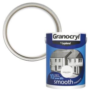 Leyland Granocryl Smooth Masonry Paint - Brilliant White 2.5L