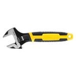 STANLEY Adjustable Wrench 30 x 200 mm Protective Phosphate Finish and Ergonomic Bi Material Handle 0-90-948, Black, Yellow