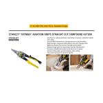 STANLEY FATMAX Straight Cut Compound Action Aviation Snips, Suitable for Aluminium, Sheet UPVC, Wire Mesh, Leather, Copper, Plastic and Mild Steel, 2-14-563