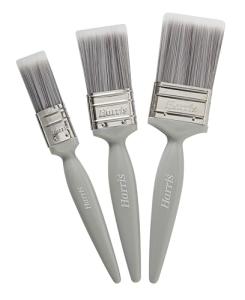 Harris Essentials Walls & Ceilings Paint Brushes, 3 Brush Pack, 1", 1.5", 2"