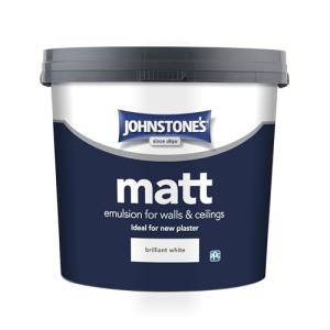 5LTR - JOHNSTONES JONMAT CONTRACT MATT EMULSION BRILLIANT WHITE