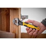 STANLEY Adjustable Wrench 30 x 200 mm Protective Phosphate Finish and Ergonomic Bi Material Handle 0-90-948, Black, Yellow