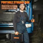 8PCS Ratchet Spanner Set 8-19mm, Combination Spanner Set with 72 Tooth Ratchet Gear, Chrome Vanadium Steel Hand Tools with Storage Box, Metric Size 8, 10, 12, 13, 14, 15, 17, 19mm