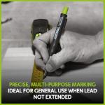 Tracer Deep Hole Construction Pencil with Site Holster (120mm, Extendable 2B Carpenter Pencil with Inbuilt Sharpener)