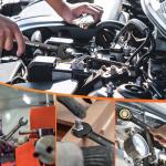 8PCS Ratchet Spanner Set 8-19mm, Combination Spanner Set with 72 Tooth Ratchet Gear, Chrome Vanadium Steel Hand Tools with Storage Box, Metric Size 8, 10, 12, 13, 14, 15, 17, 19mm