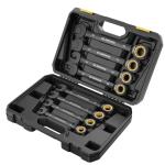 8PCS Ratchet Spanner Set 8-19mm, Combination Spanner Set with 72 Tooth Ratchet Gear, Chrome Vanadium Steel Hand Tools with Storage Box, Metric Size 8, 10, 12, 13, 14, 15, 17, 19mm