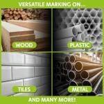 Tracer Deep Hole Construction Pencil with Site Holster (120mm, Extendable 2B Carpenter Pencil with Inbuilt Sharpener)