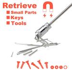 Toolwiz Magnetic Telescoping Pickup Tool 8 lb(3.6KG), Portable 7.7-32 inch/19-80 cm Extendable Retrieving Tool with LED Light, 8 lbs Lifting Capacity