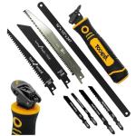 Magicbox 8 in 1 Professional Hacksaw Set with Self-Locking Design, 8 Interchangeable Blades for Metal, Wood & Drywall, Ergonomic Grip & Durable Steel, Pro Hand Saw Tool for DIY & Woodworking
