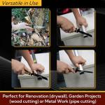 Magicbox 8 in 1 Professional Hacksaw Set with Self-Locking Design, 8 Interchangeable Blades for Metal, Wood & Drywall, Ergonomic Grip & Durable Steel, Pro Hand Saw Tool for DIY & Woodworking