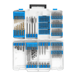 HART 175-Piece Assorted Drill and Drill Bit Set Wood/Metal/PVC, Customizable Modular Storage Case