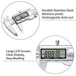 Proster Vernier Caliper Kit 150mm/6Inch Digital Vernier Caliper with Feeler Gauge Fractions/Inch/Metric Measuring Tool for Length Width Depth Diameter