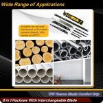 Magicbox 8 in 1 Professional Hacksaw Set with Self-Locking Design, 8 Interchangeable Blades for Metal, Wood & Drywall, Ergonomic Grip & Durable Steel, Pro Hand Saw Tool for DIY & Woodworking