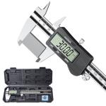 Digital Vernier Caliper, Preciva 150mm Electronic Precision Calipers Measuring Tool with LCD Screen, Micrometer Stainless Steel with Mm/Inch Conversion, Splash Resistant, Silver and Black