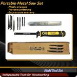 Magicbox 8 in 1 Professional Hacksaw Set with Self-Locking Design, 8 Interchangeable Blades for Metal, Wood & Drywall, Ergonomic Grip & Durable Steel, Pro Hand Saw Tool for DIY & Woodworking