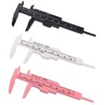 300PCS Calipers Measuring Tool Double Scale Plastic Digital Vernier Caliper Metric and English Caliper Vernier Calipers for Measuring Jewelry, Carpentry, Office, Garage, Students Experiment (80mm)