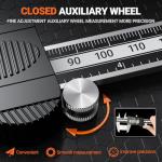 Digital Vernier Caliper, Preciva 150mm Electronic Precision Calipers Measuring Tool with LCD Screen, Micrometer Stainless Steel with Mm/Inch Conversion, Splash Resistant, Silver and Black