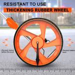 Zozen Distance Measuring Wheel with 20PC Marking Flags, Double Collapsible/Mechanical-One Key to Reset/Kickstand to Keep Stand/Starting Point Arrow and Carrying Bag.