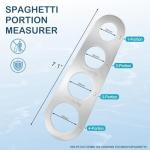 Ainkou 4-Hole Stainless Steel Spaghetti Measure Tool Sturdy Pasta Measuring Gadget Kitchen Cooking Measurer Tool for Noodle Portion Control Stocking Stuffer