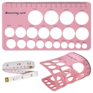 Nipple Rulers, Flange Inserts Sizing Measurement Tool for Breast Pump, Soft Silicone Flange Size Measure, Nipple Measuring for New Mums/Women